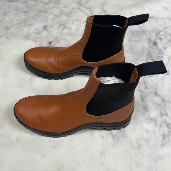 ATP Atelier Catania Brandy Leather Lug Sole Chelsea Boots Chunky Pull-On Booties - Picture 5 of 12